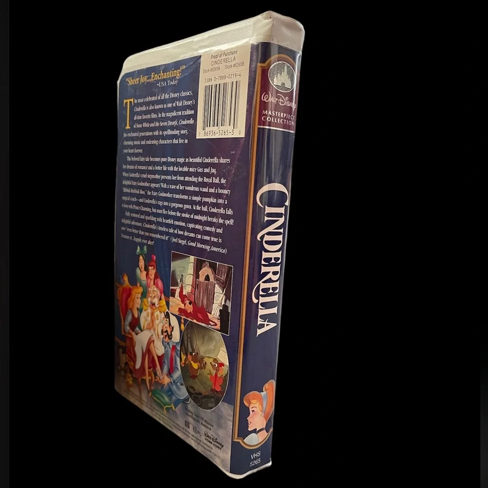 Disney Cinderella VHS - Blue and White
